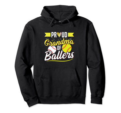 Ballers Grandma Both Hoodie - Aesthetic Graphic for Adults - T-Shirt, Sweatshirt, Hoodie