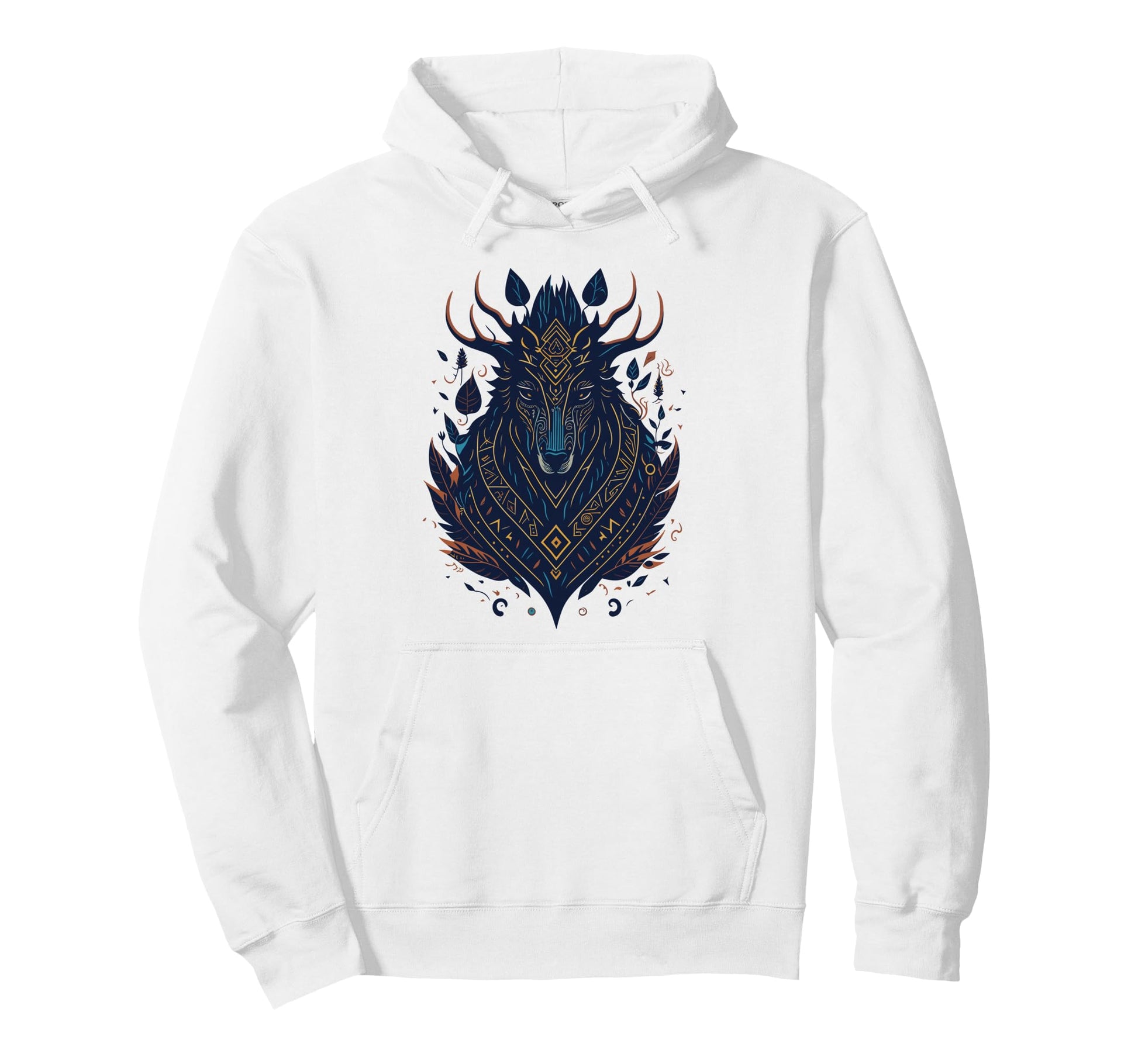 Elk Spirit Animal Guide Totem Shamanic Hoodie - Graphic Print for Adults - T-Shirt, Sweatshirt, Hoodie