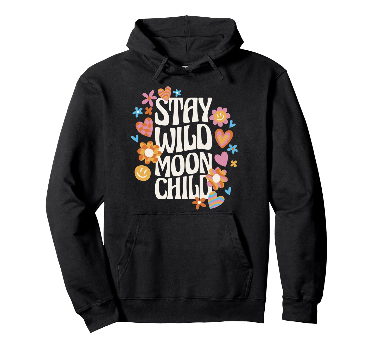 Stay Moon Wild Child Boho Natural Hoodie - Trendy Graphic Men Women - T-Shirt, Sweatshirt, Hoodie