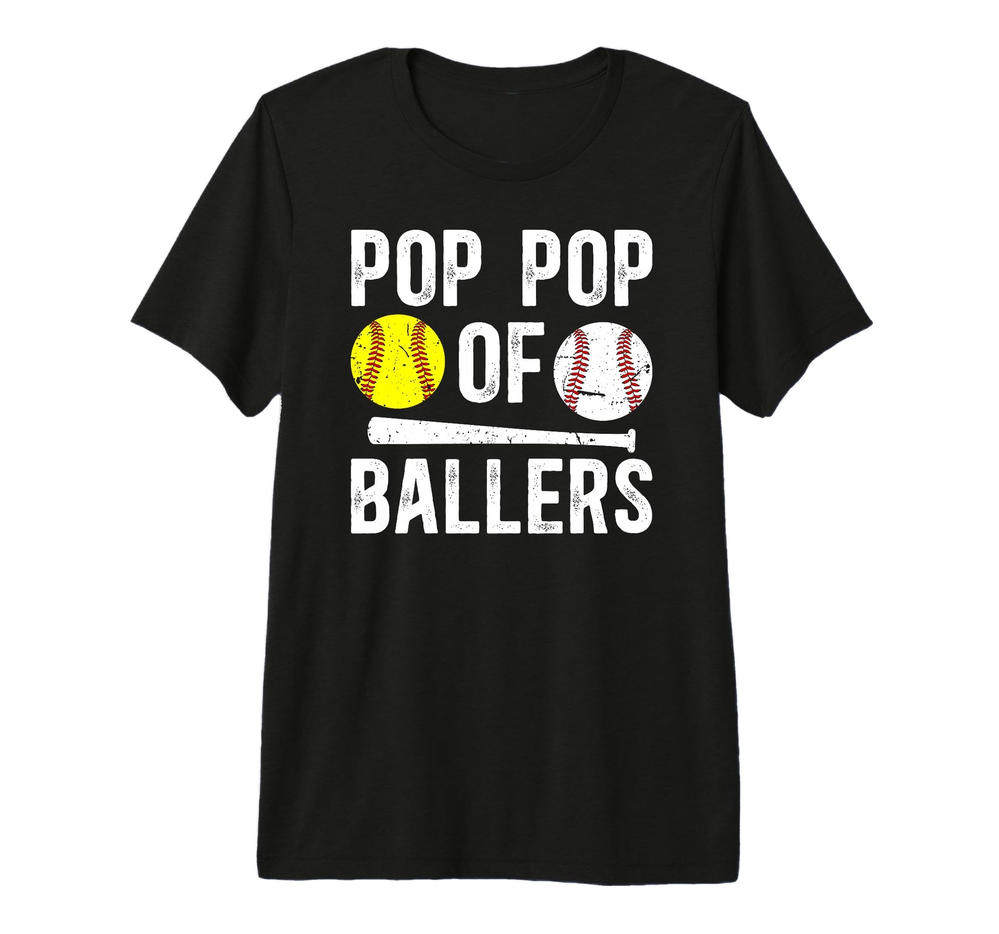 Mens Pop Pop Ballers Proud Baseball T-Shirt - Minimalist Print Men Women - T-Shirt, Sweatshirt, Hoodie