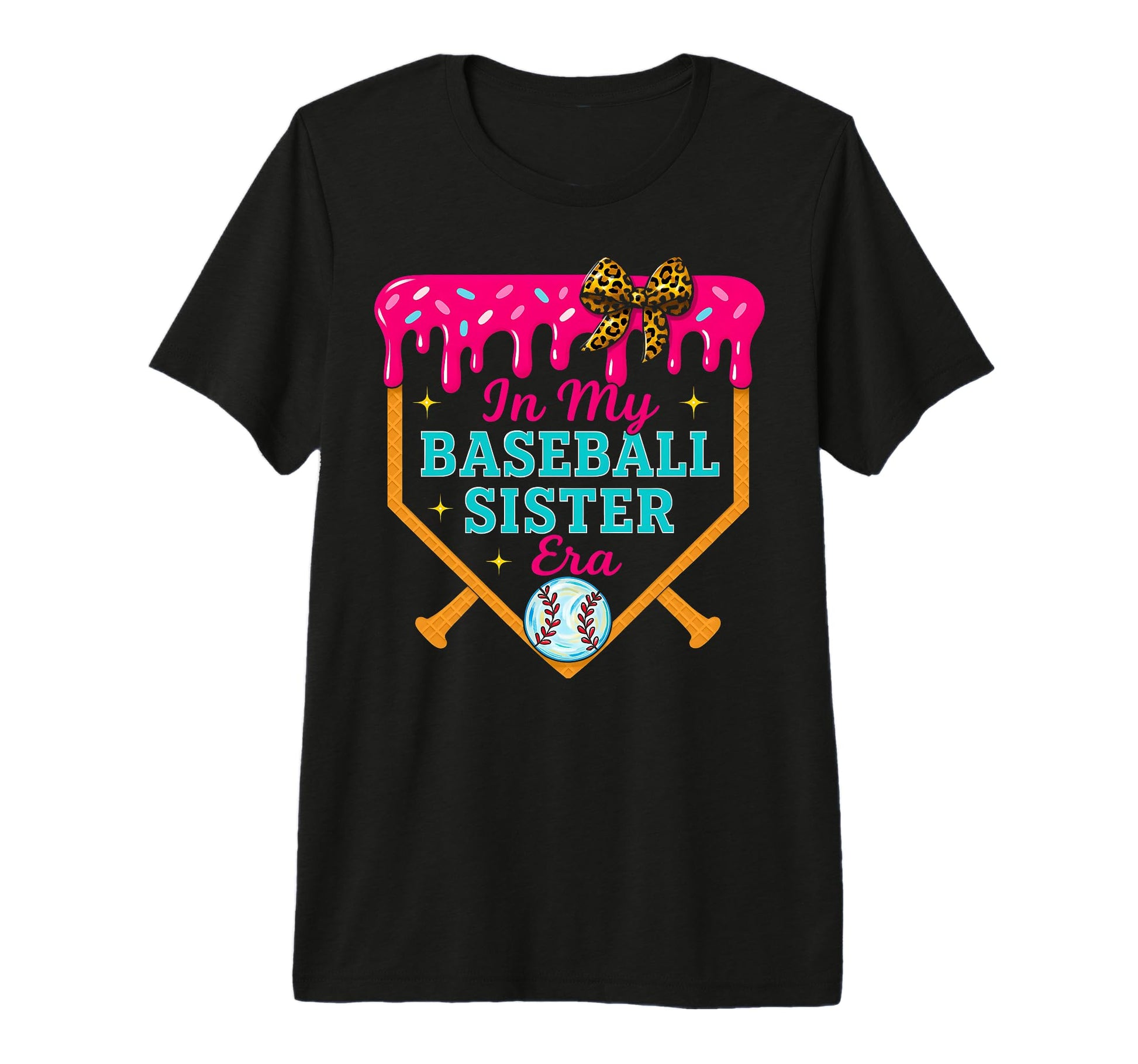 My Baseball Sister Era Ice Cream Drip T-Shirt - Custom Art Print Unisex - T-Shirt, Sweatshirt, Hoodie