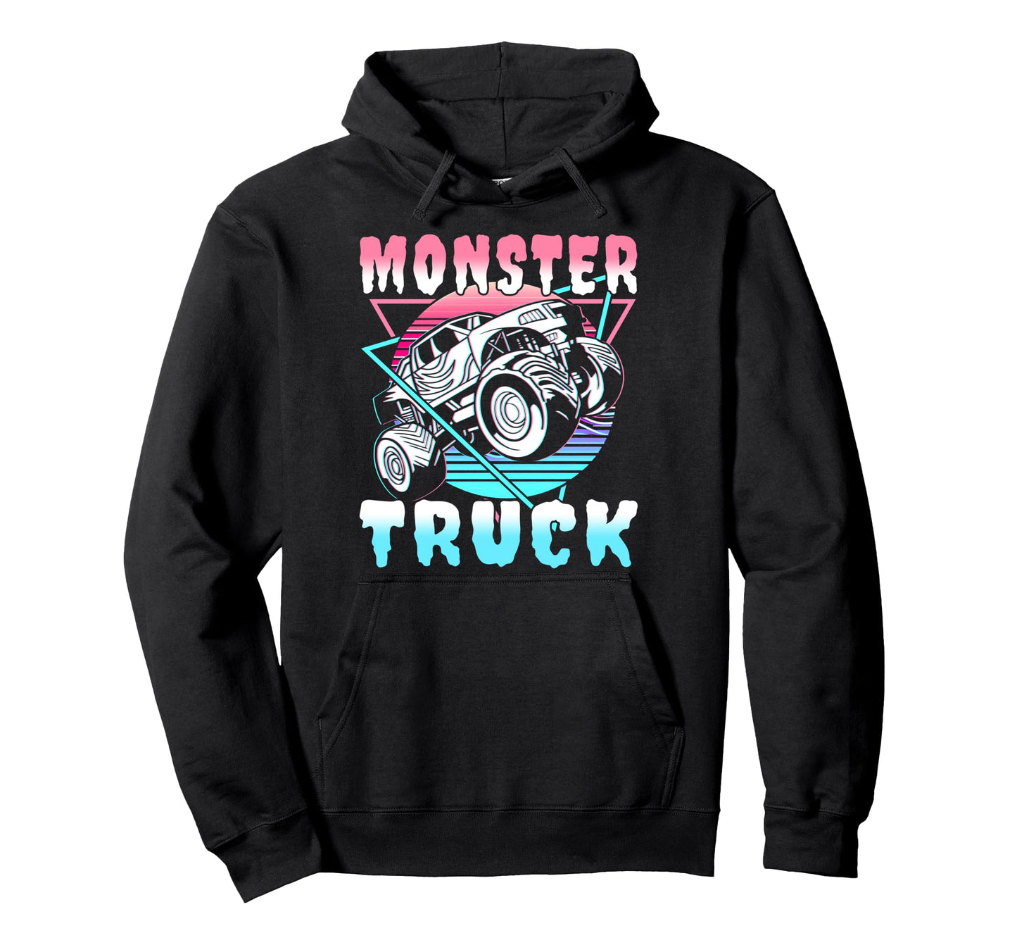 Vaporwave Aesthetic Monster Truck Offroad Hoodie - Graphic Print Men Women - T-Shirt, Sweatshirt, Hoodie