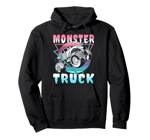 Vaporwave Aesthetic Monster Truck Offroad Hoodie - Graphic Print Men Women - T-Shirt, Sweatshirt, Hoodie