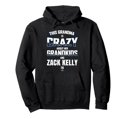 Grandma Crazy Zack Kelly Boston Hoodie - Casual Everyday Wear for Adults - T-Shirt, Sweatshirt, Hoodie