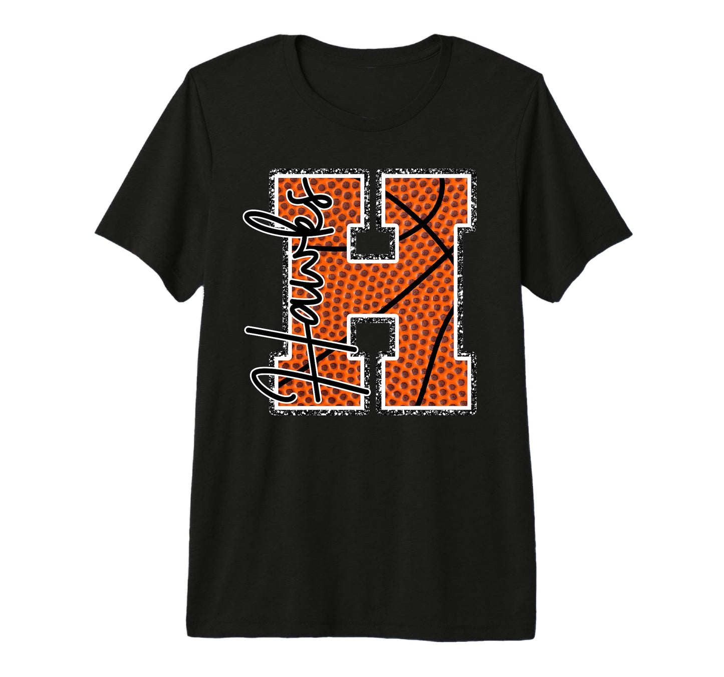 Hawks Basketball Mom Letter Hawk T-Shirt - Fun Novelty Design Men Women - T-Shirt, Sweatshirt, Hoodie