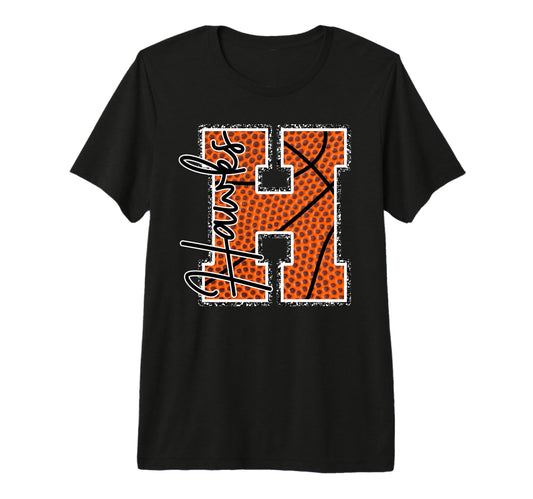 Hawks Basketball Mom Letter Hawk T-Shirt - Fun Novelty Design Men Women - T-Shirt, Sweatshirt, Hoodie