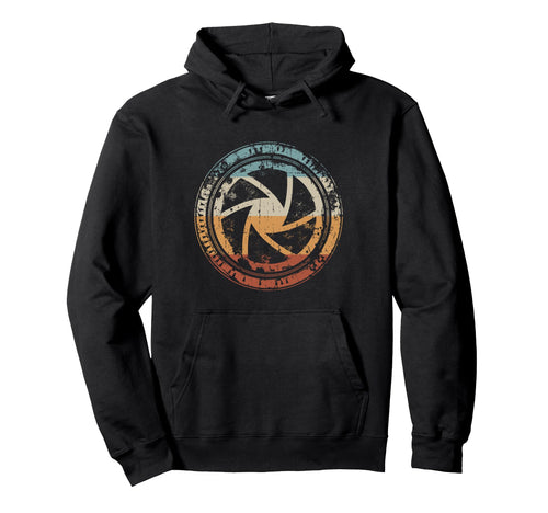 Camera Lens Aperture Iris Icon Hoodie - Minimalist Print Unisex - T-Shirt, Sweatshirt, Hoodie