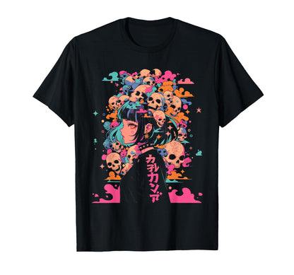 Goth Grunge Demon Anime Waifu Horror T-Shirt - Fun Novelty Design Unisex - T-Shirt, Sweatshirt, Hoodie