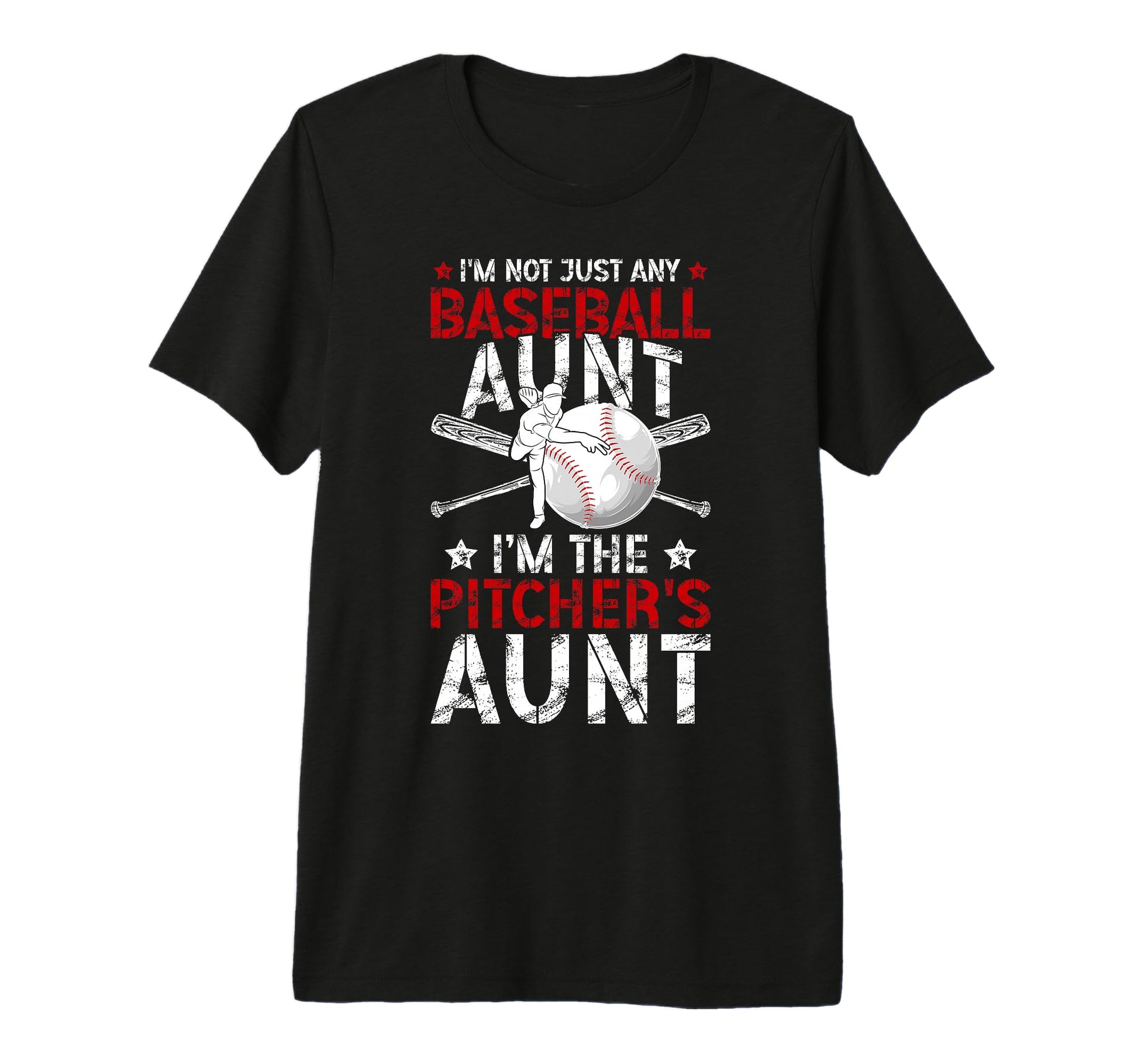 Im Baseball Pitcher Aunt Baseball Pitcher T-Shirt - Trendy Graphic Unisex - T-Shirt, Sweatshirt, Hoodie