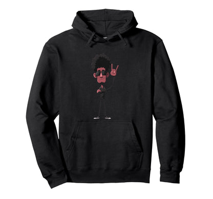 Afro Rock Hand Sign Character Funky Hoodie - Fun Novelty Design Unisex - T-Shirt, Sweatshirt, Hoodie