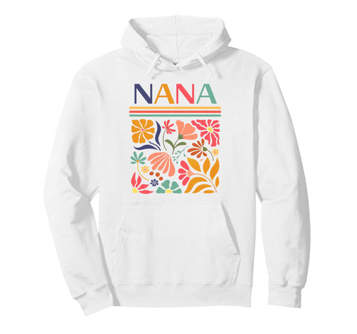 Nana Boho Floral Folk Art Flowers Hoodie - Novelty Apparel for Adults - T-Shirt, Sweatshirt, Hoodie