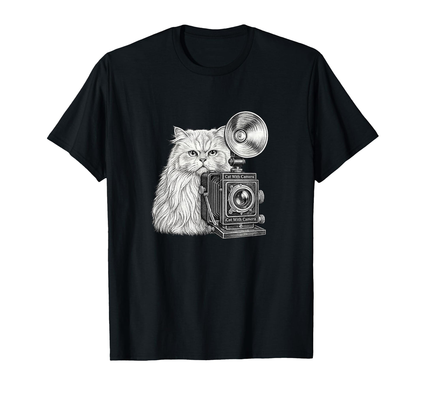 Cat Camera Funny Photographer Cat T-Shirt - Aesthetic Graphic for Adults - T-Shirt, Sweatshirt, Hoodie