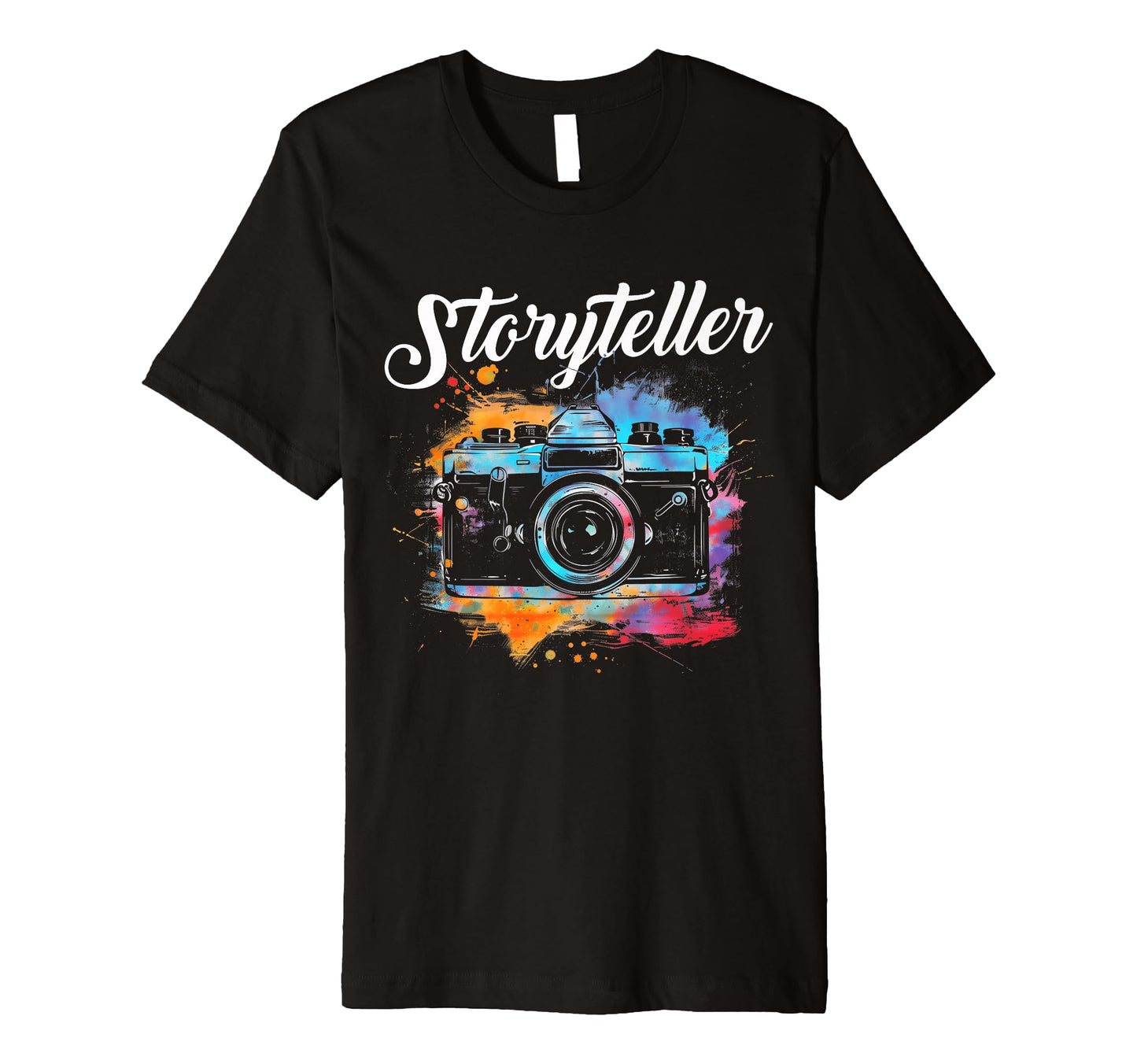 Photographer Storyteller Camera T-Shirt - Custom Art Print Men Women - T-Shirt, Sweatshirt, Hoodie
