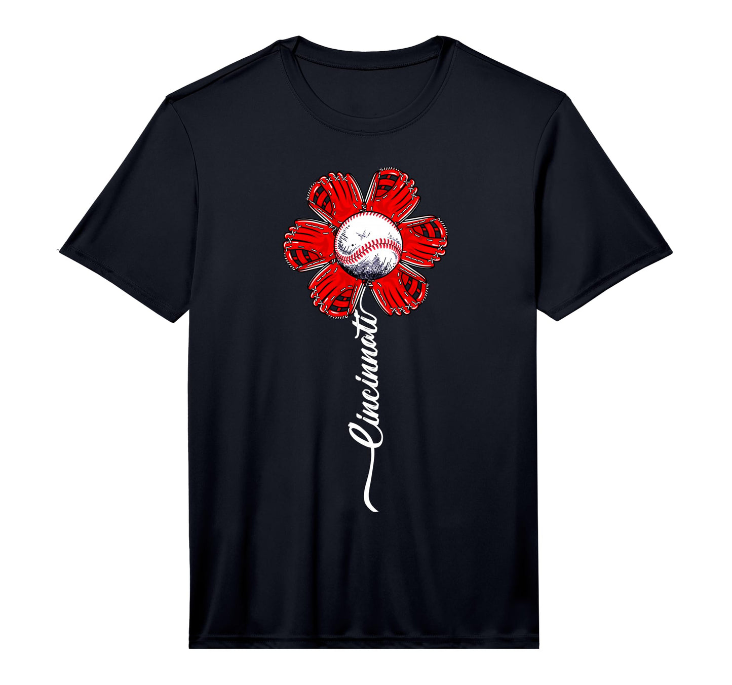 Funny Flower Baseball Lovers Performance T-Shirt - Minimalist Print Unisex - T-Shirt, Sweatshirt, Hoodie