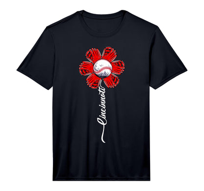 Funny Flower Baseball Lovers Performance T-Shirt - Minimalist Print Unisex - T-Shirt, Sweatshirt, Hoodie