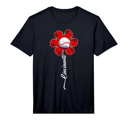 Funny Flower Baseball Lovers Performance T-Shirt - Minimalist Print Unisex - T-Shirt, Sweatshirt, Hoodie