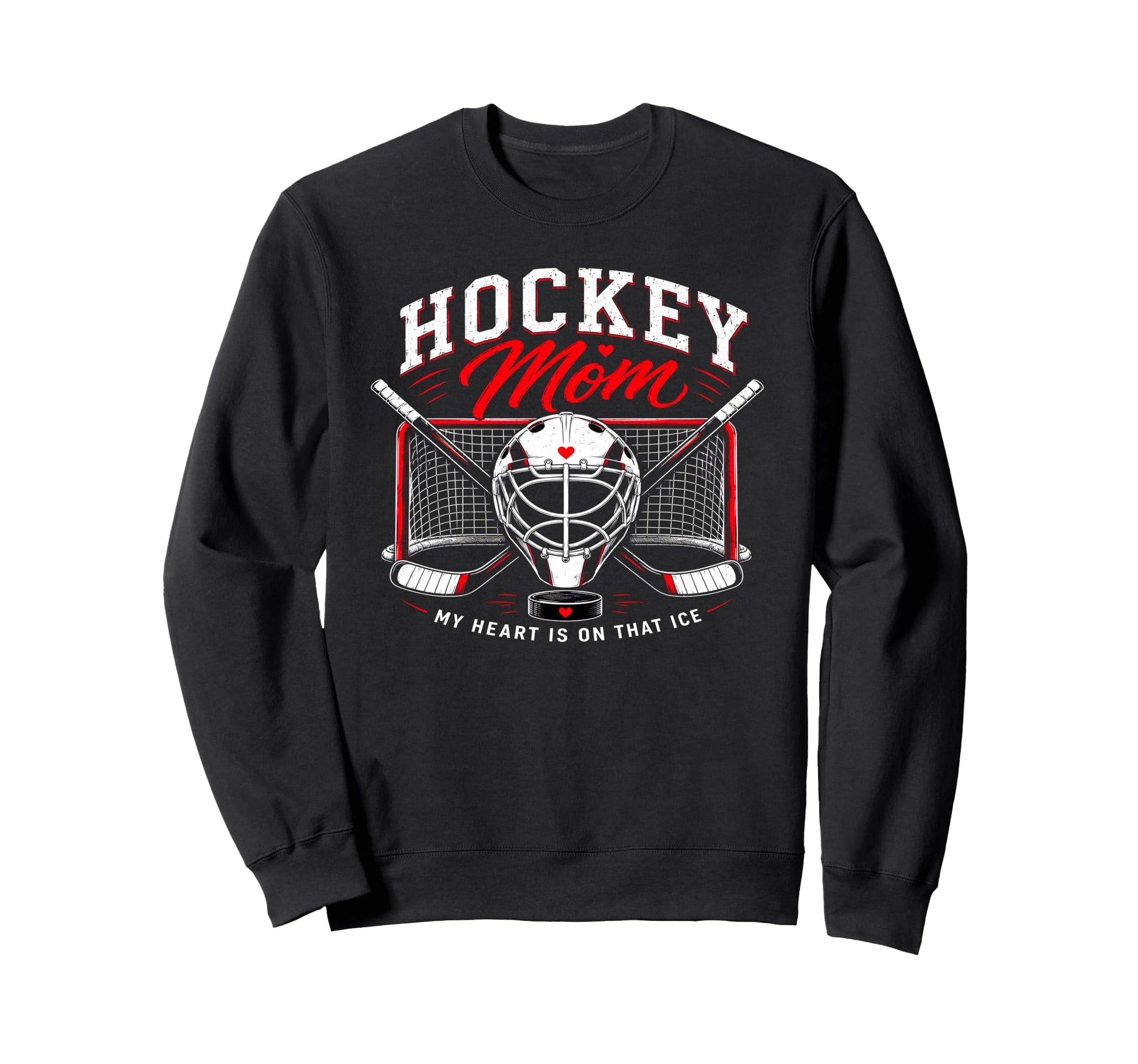 Hockey Mom Goalie Ice Arena Fan Gameday Sweatshirt - Graphic Print Unisex - T-Shirt, Sweatshirt, Hoodie