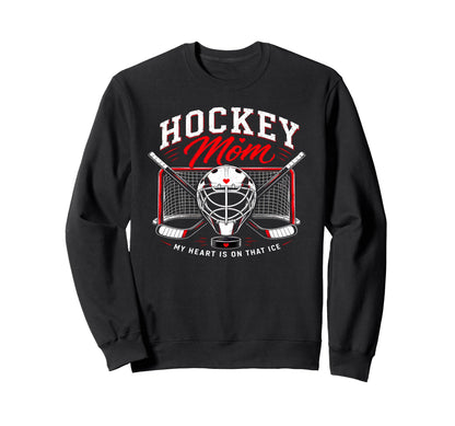 Hockey Mom Goalie Ice Arena Fan Gameday Sweatshirt - Graphic Print Unisex - T-Shirt, Sweatshirt, Hoodie