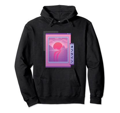 Synthwave Vaporwave Aesthetic 80S Home Hoodie - Minimalist Print Men Women - T-Shirt, Sweatshirt, Hoodie