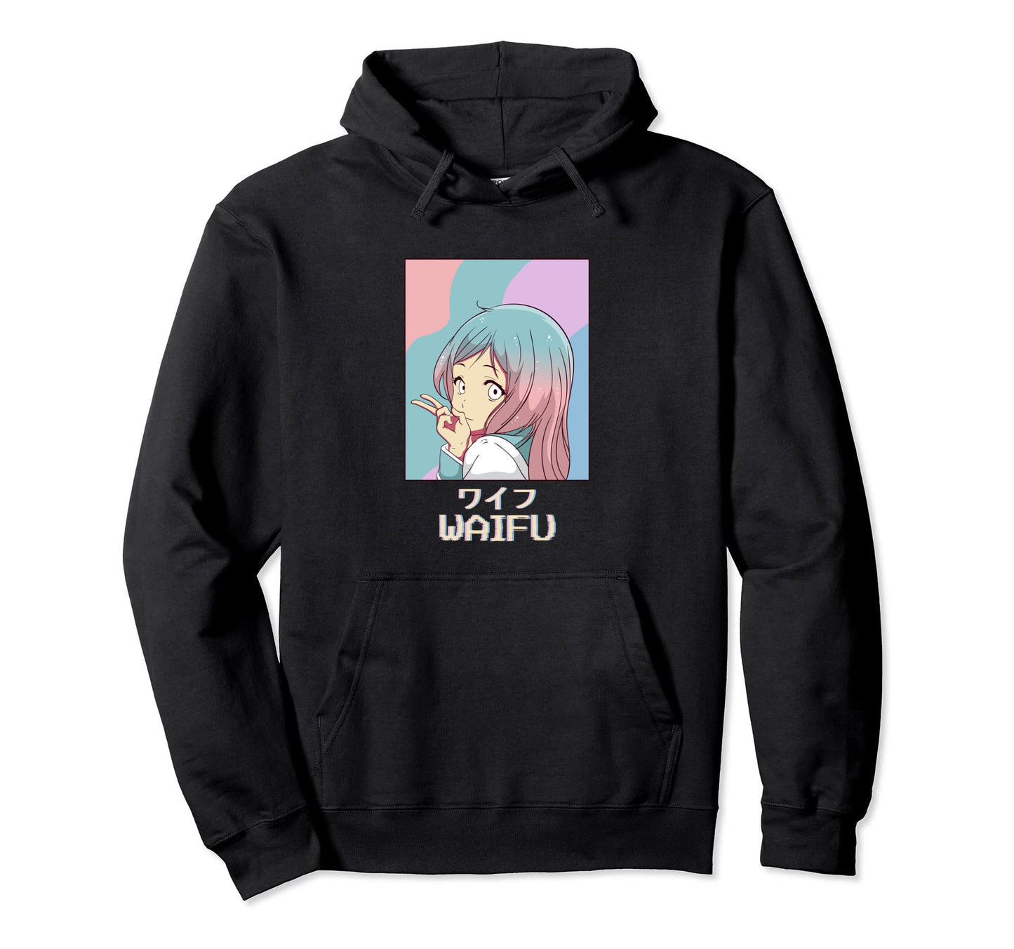 Waifu Anime Japanese Vaporwave Aesthetic Hoodie - Graphic Print Unisex - T-Shirt, Sweatshirt, Hoodie