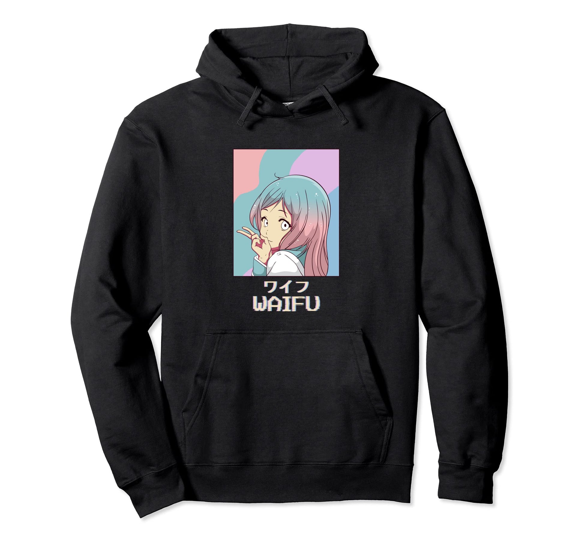Waifu Anime Japanese Vaporwave Aesthetic Hoodie - Graphic Print Unisex - T-Shirt, Sweatshirt, Hoodie