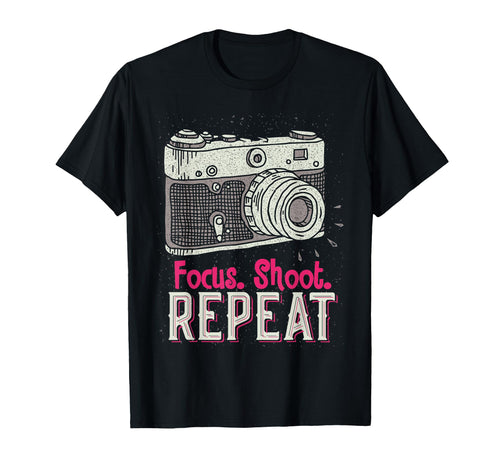 Focus Shoot Repeat Photography T-Shirt - Aesthetic Graphic Men Women - T-Shirt, Sweatshirt, Hoodie