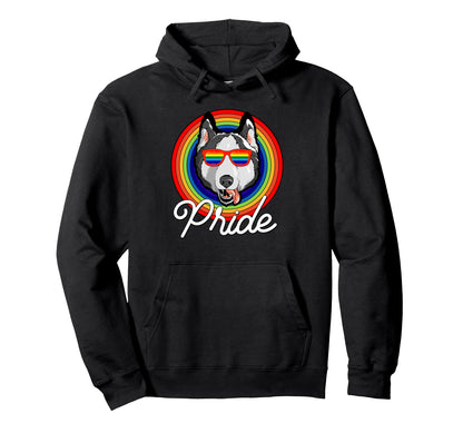 Siberian Husky Lgbt Pride Dog Hoodie - Casual Everyday Wear for Adults - T-Shirt, Sweatshirt, Hoodie