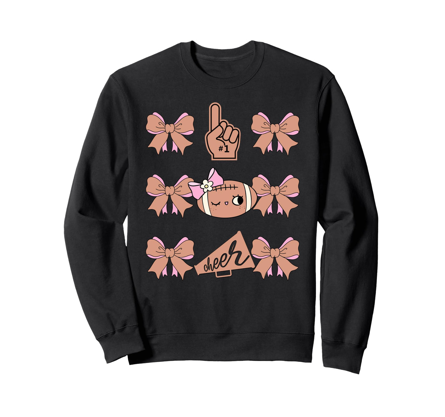 Cheerleader American Football Sweatshirt - Custom Art Print Men Women - T-Shirt, Sweatshirt, Hoodie