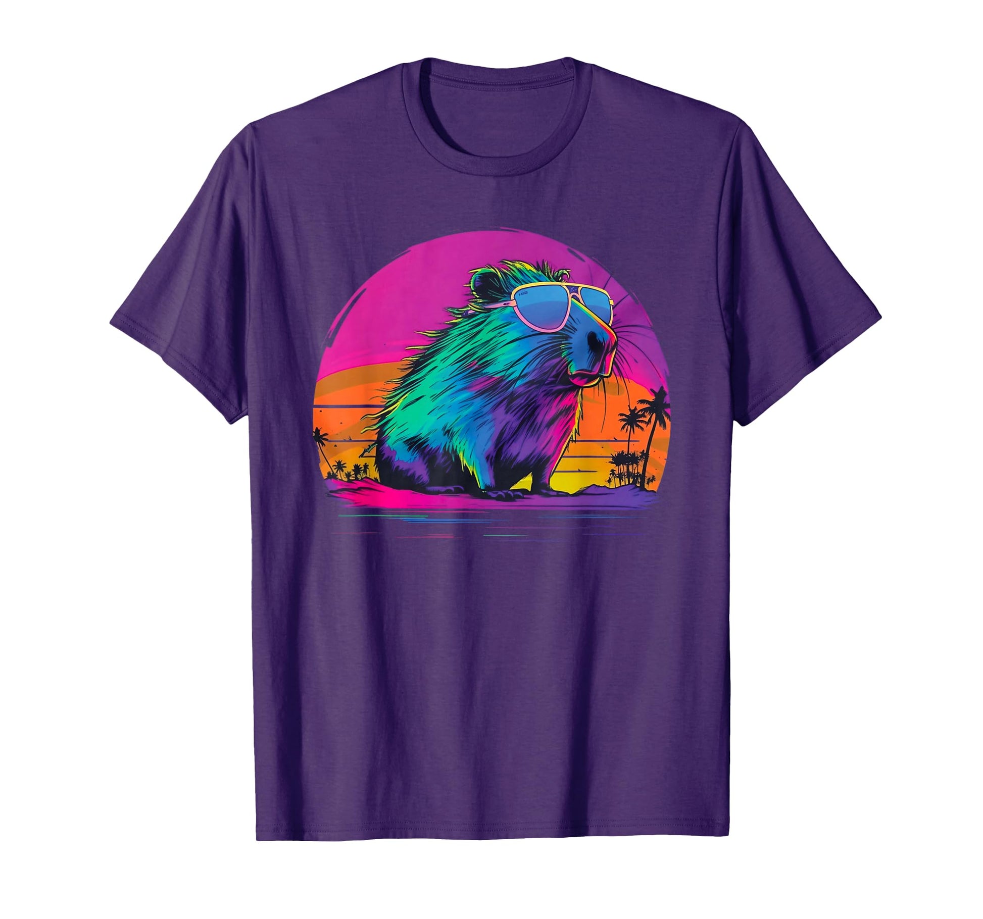 Funny Capybara Rodent Vaporwave Aesthetic T-Shirt - Unique Graphic Unisex - T-Shirt, Sweatshirt, Hoodie