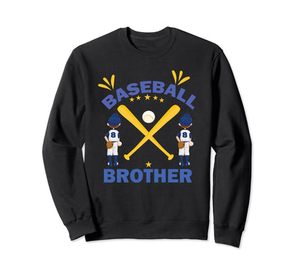 Fun Baseball Brother Bat Ball Sweatshirt - Novelty Apparel for Adults - T-Shirt, Sweatshirt, Hoodie