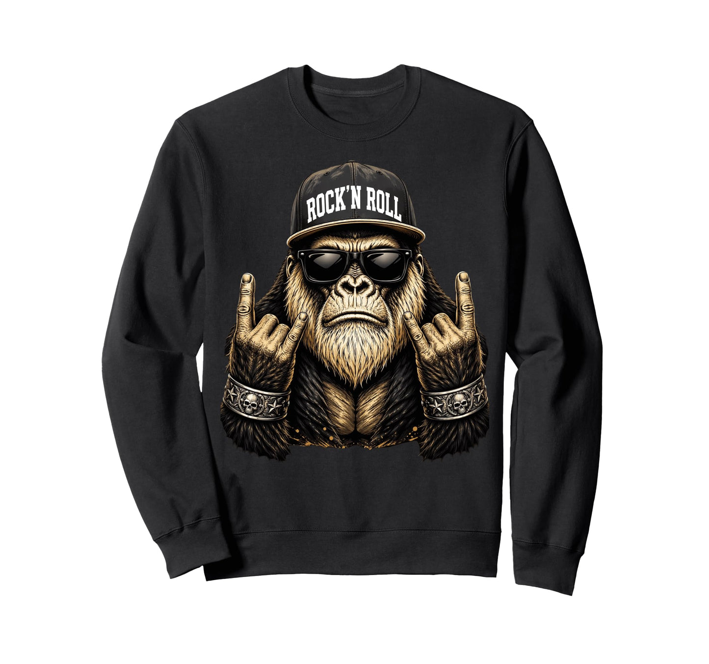 Bigfoot Rock Sasquatch Heavy Sweatshirt - Aesthetic Graphic Men Women - T-Shirt, Sweatshirt, Hoodie