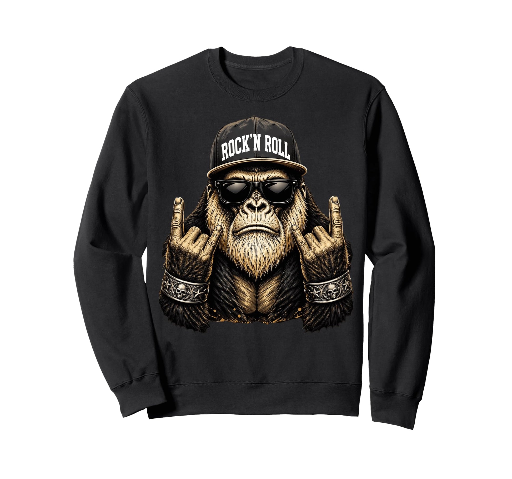 Bigfoot Rock Sasquatch Heavy Sweatshirt - Aesthetic Graphic Men Women - T-Shirt, Sweatshirt, Hoodie