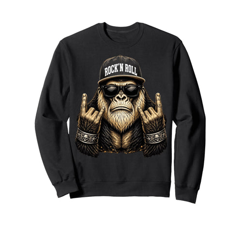 Bigfoot Rock Sasquatch Heavy Sweatshirt - Aesthetic Graphic Men Women - T-Shirt, Sweatshirt, Hoodie