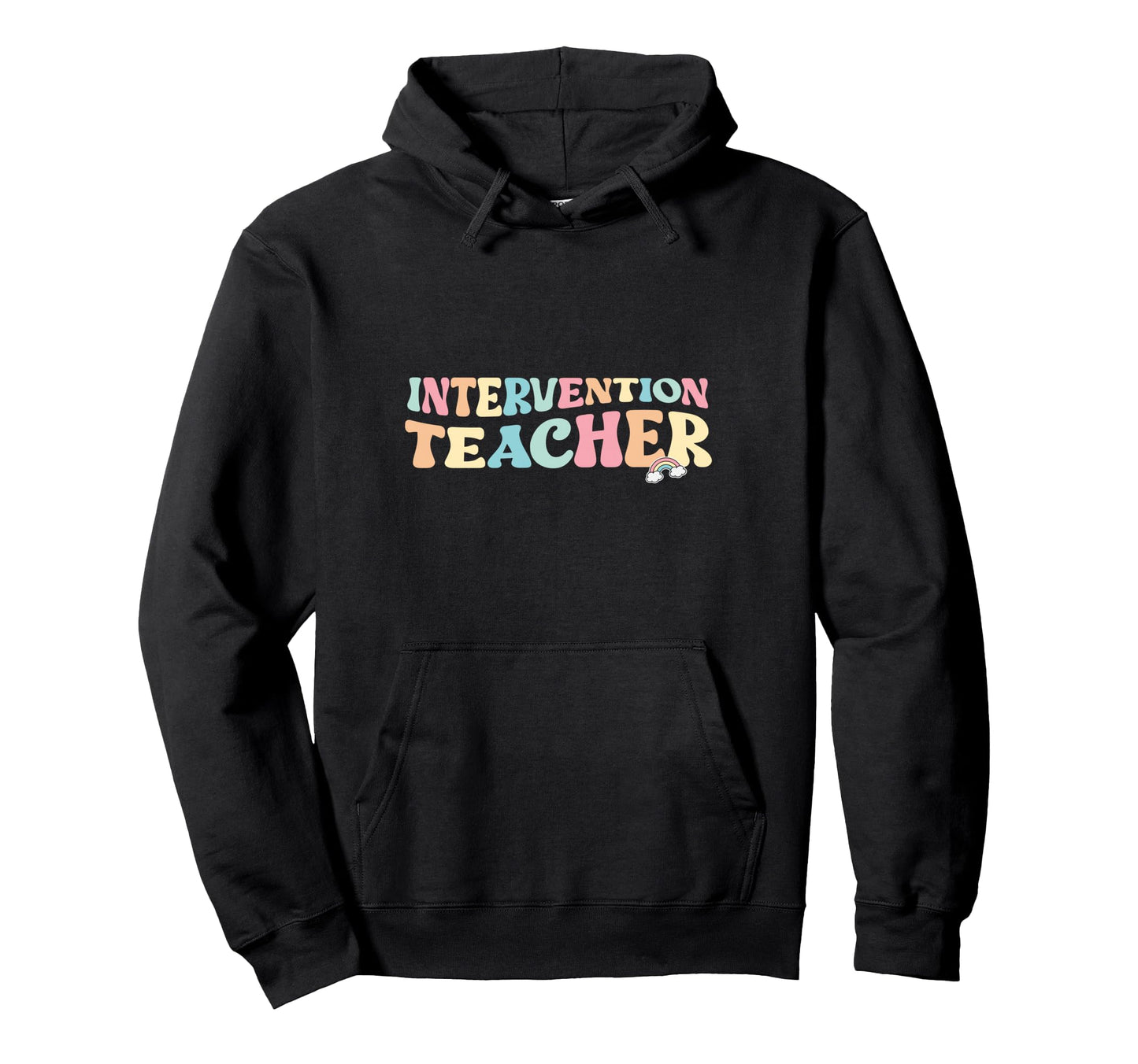Intervention Teacher Education Groovy Hoodie - Aesthetic Graphic Men Women - T-Shirt, Sweatshirt, Hoodie