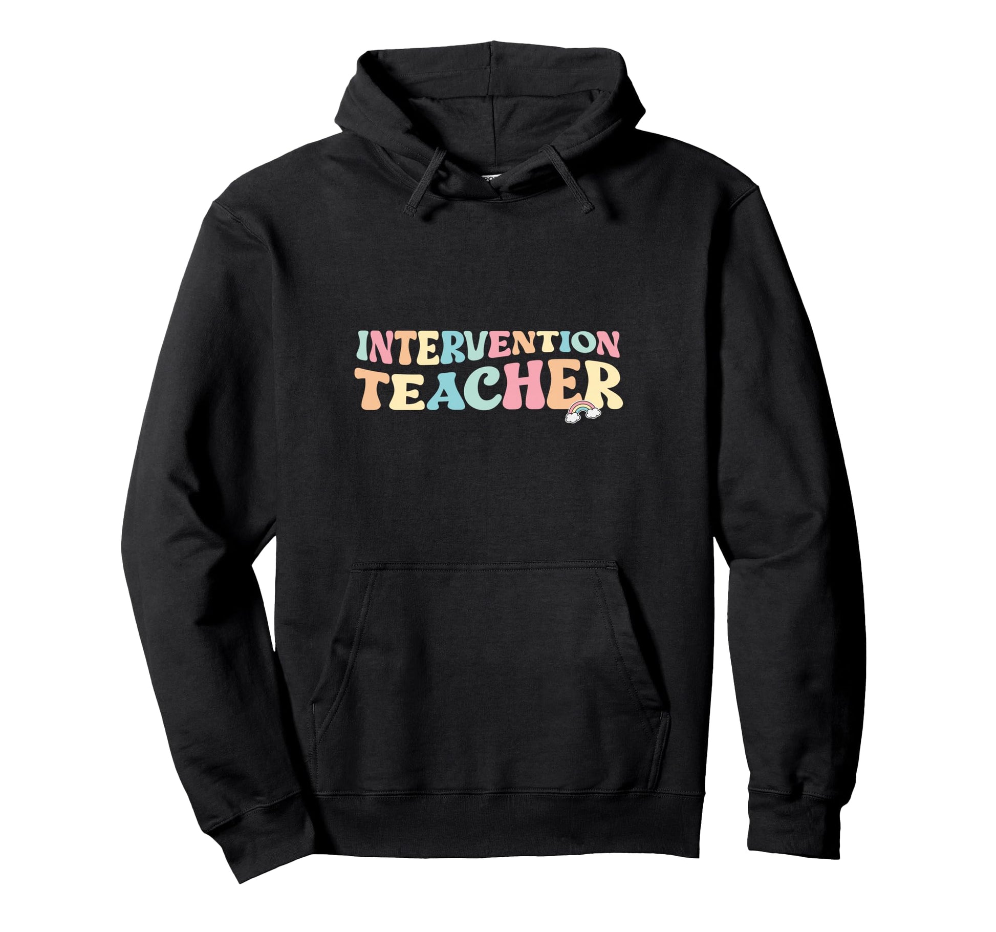 Intervention Teacher Education Groovy Hoodie - Aesthetic Graphic Men Women - T-Shirt, Sweatshirt, Hoodie
