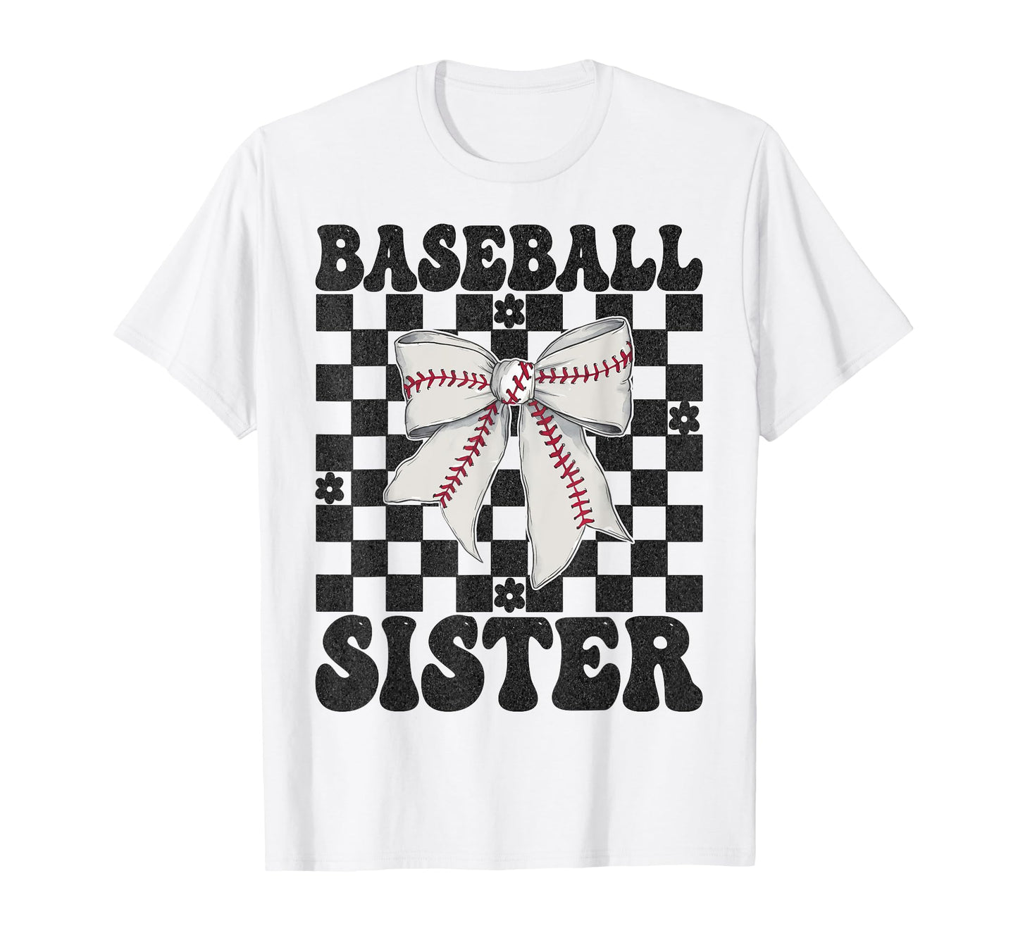 Baseball Sister Baseball Coquette Bow T-Shirt - Trendy Graphic Unisex - T-Shirt, Sweatshirt, Hoodie
