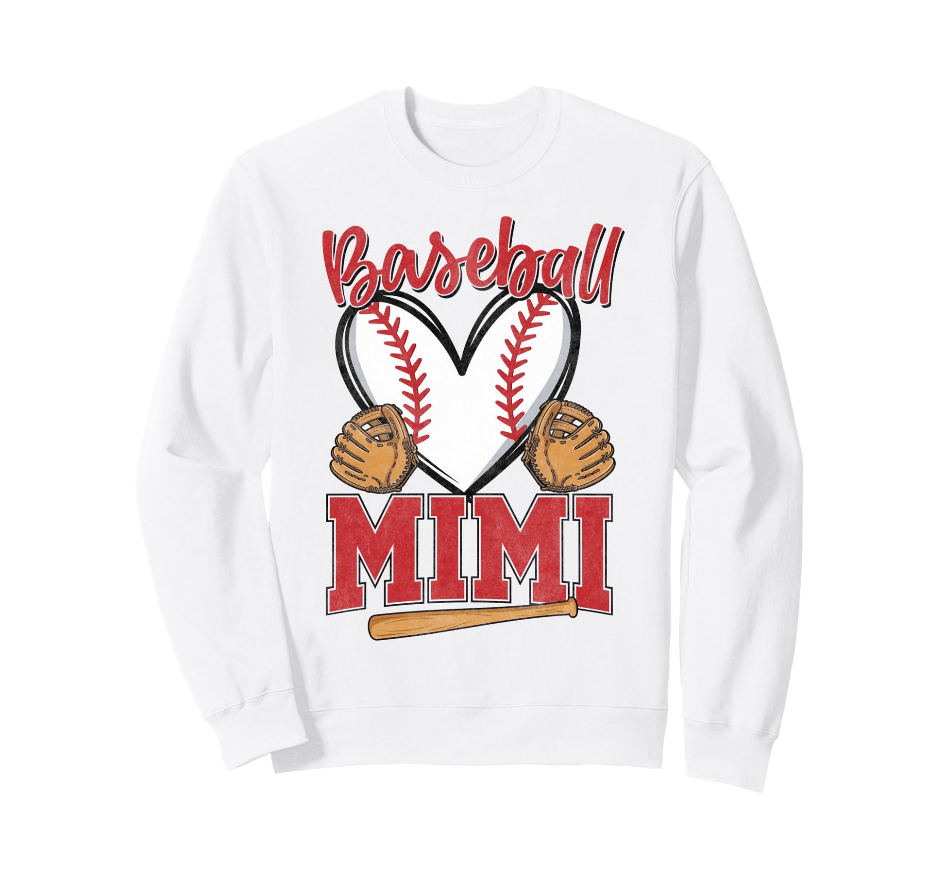 Baseball Mimi Baseball Player Sweatshirt - Unique Graphic for Adults - T-Shirt, Sweatshirt, Hoodie