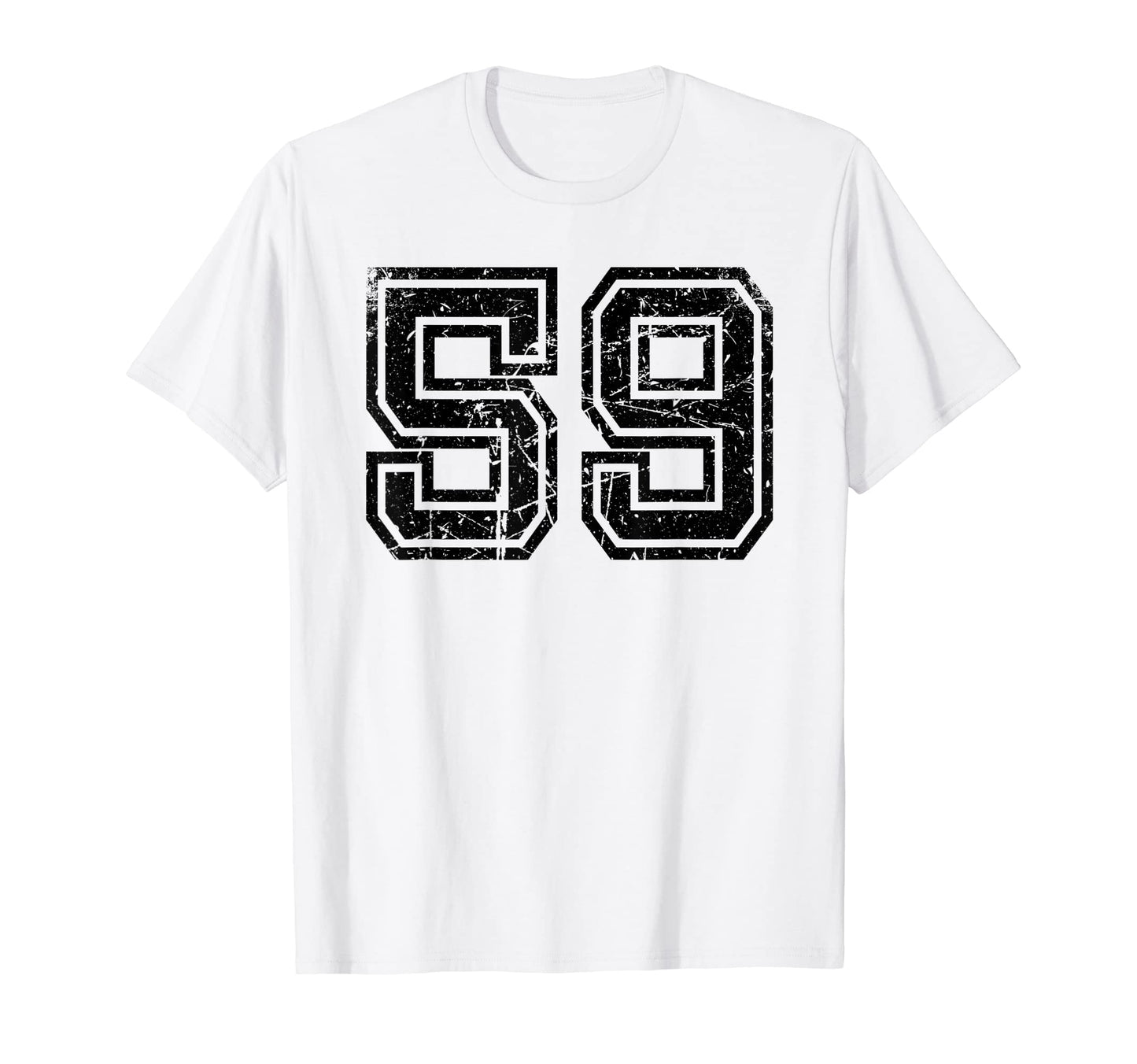 Number 59 Sports Jersey Varsity T-Shirt - Minimalist Print for Adults - T-Shirt, Sweatshirt, Hoodie