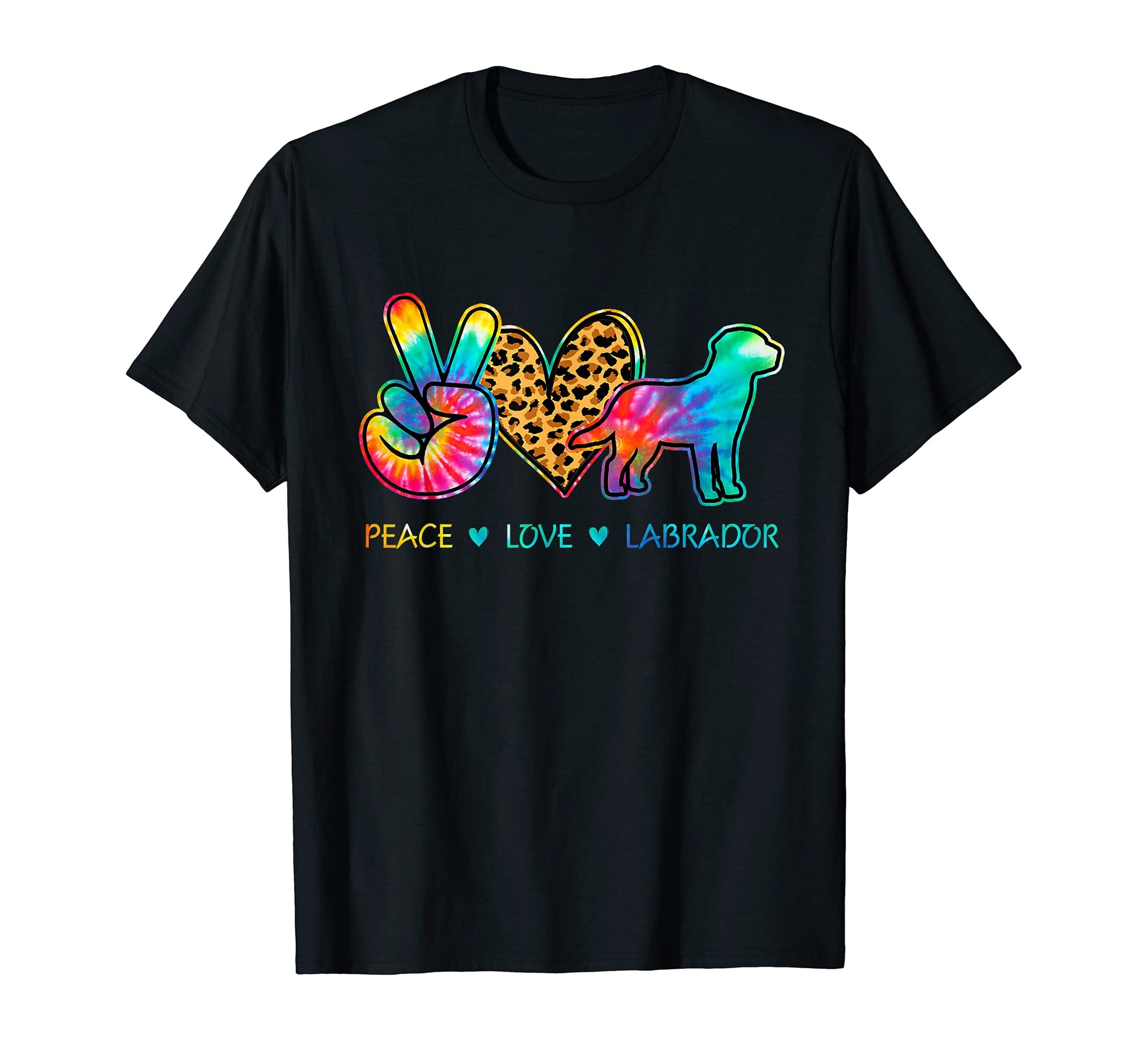 Peace Love Labrador Dog Tie Dye T-Shirt - Streetwear Style Unisex - T-Shirt, Sweatshirt, Hoodie