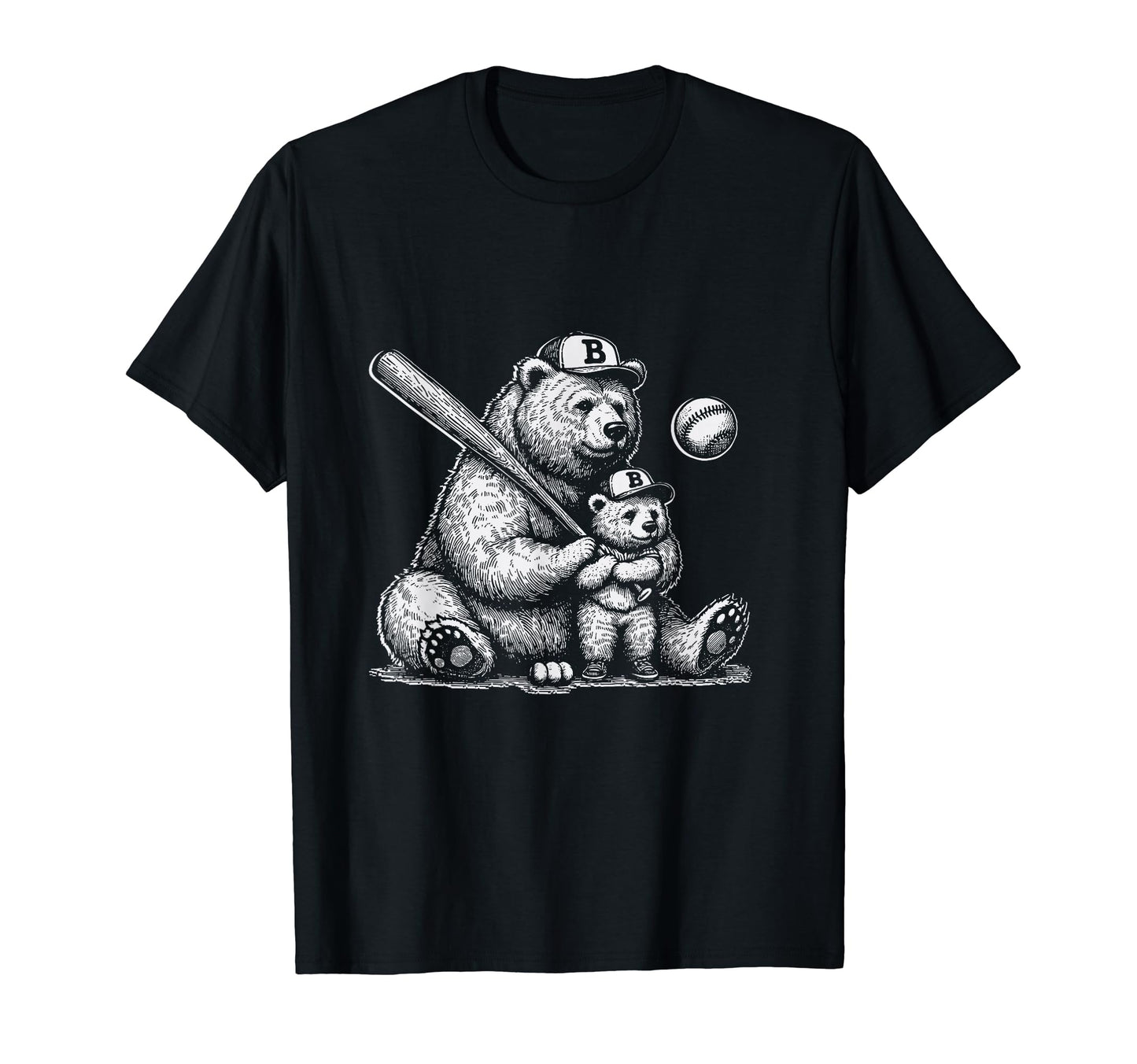 Mom Funny Baseball Bear Mom N Son Son T-Shirt - Trendy Graphic Men Women - T-Shirt, Sweatshirt, Hoodie