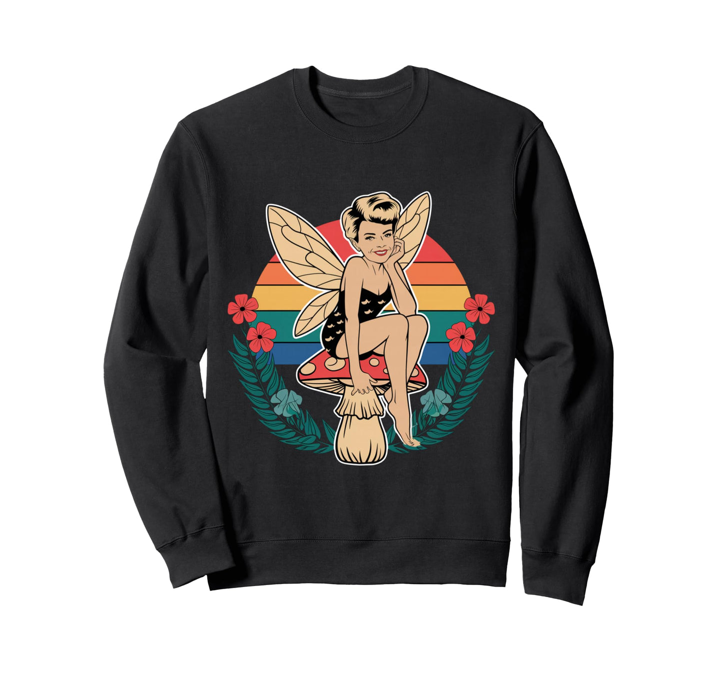 Rainbow Fairy Mushroom Pride Sweatshirt - Novelty Apparel Men Women - T-Shirt, Sweatshirt, Hoodie