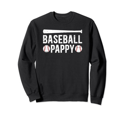 Baseball Pappy Best Grandpa Pappy Sweatshirt - Graphic Print for Adults - T-Shirt, Sweatshirt, Hoodie