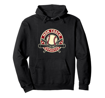 Softball Mom Coach Approved Hoodie - Aesthetic Graphic Unisex - T-Shirt, Sweatshirt, Hoodie
