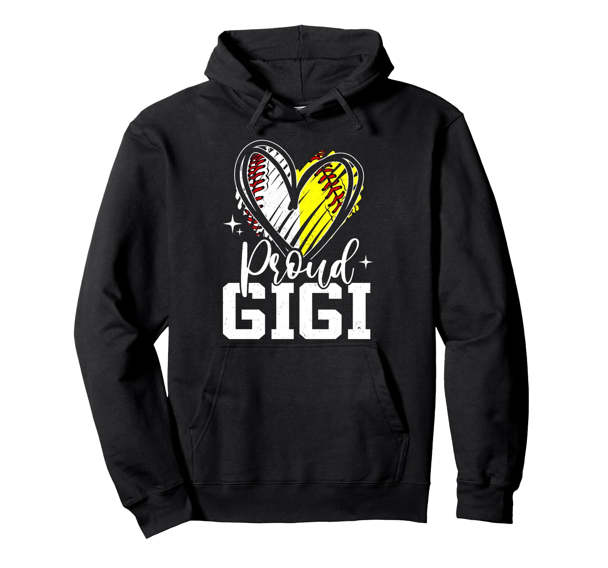 Proud Gigi Baseball Softball Heart Hoodie - Aesthetic Graphic for Adults - T-Shirt, Sweatshirt, Hoodie