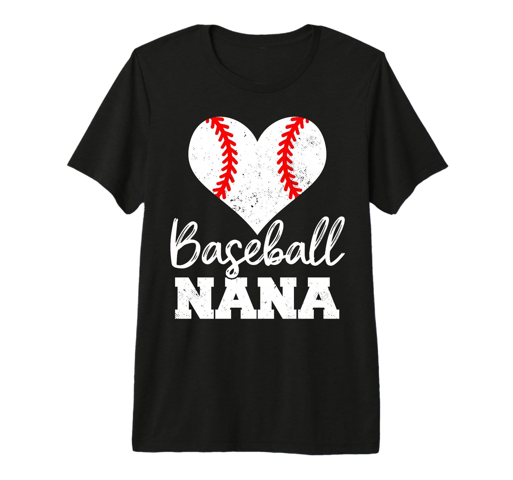 Baseball Nana Heart Funny Heartfelt T-Shirt - Novelty Apparel Men Women - T-Shirt, Sweatshirt, Hoodie