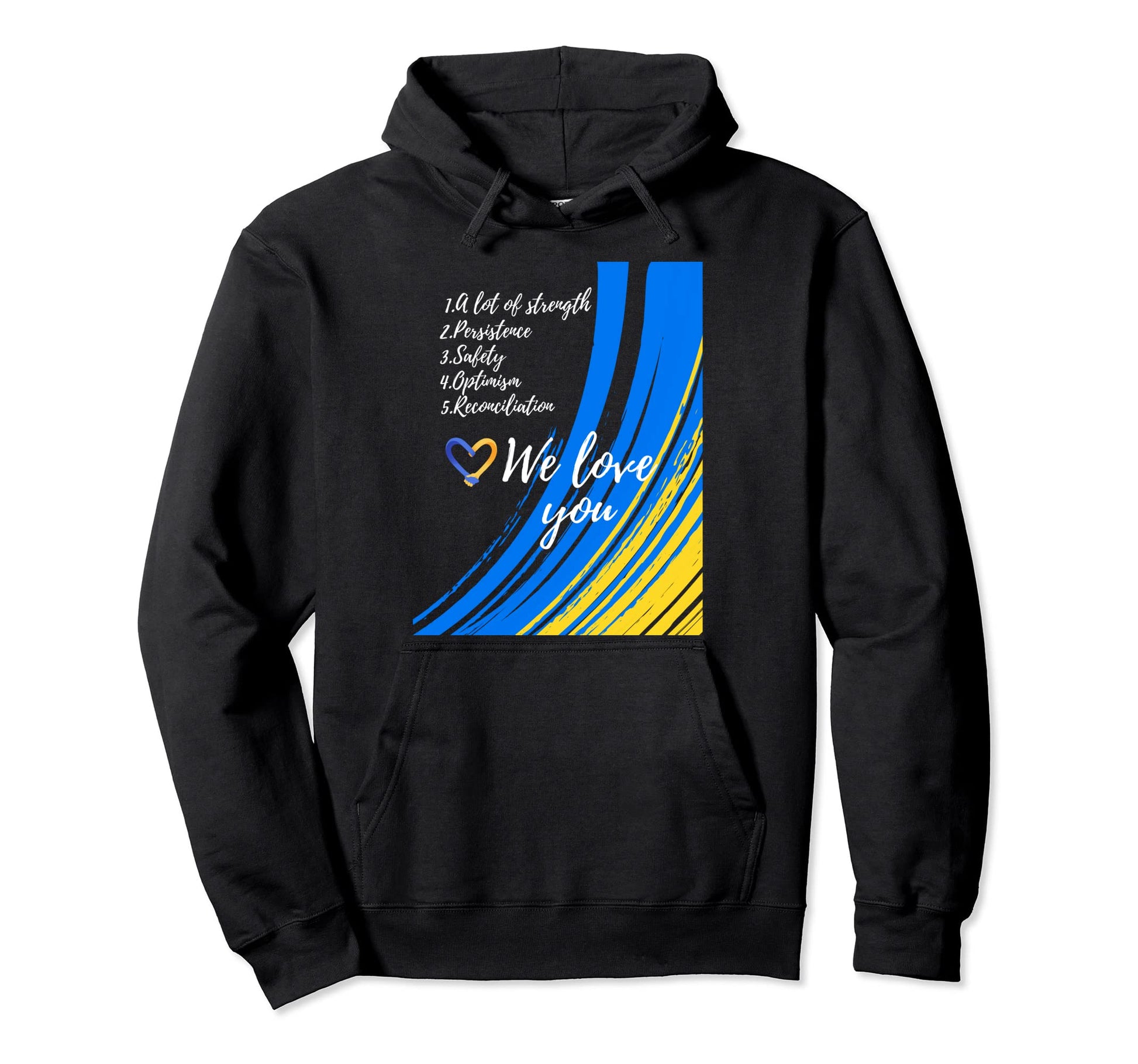 We Love Ukrain Peace Hoodie - Trendy Graphic Men Women - T-Shirt, Sweatshirt, Hoodie
