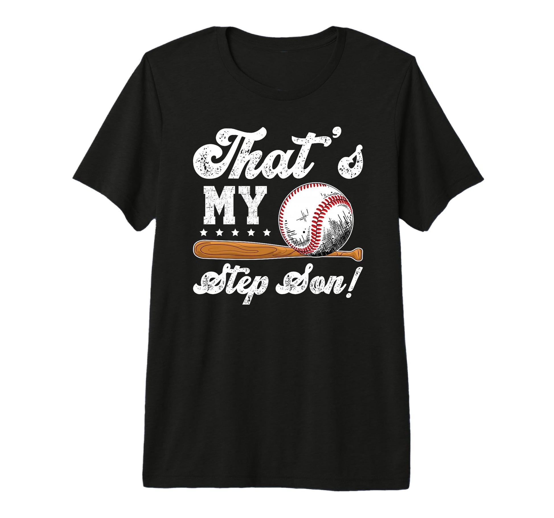 Mens Proud Baseball Step Dad Baseball T-Shirt - Graphic Print Unisex - T-Shirt, Sweatshirt, Hoodie