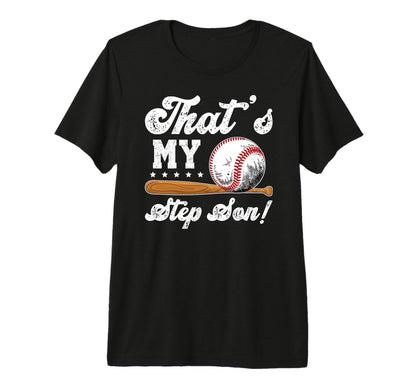 Mens Proud Baseball Step Dad Baseball T-Shirt - Graphic Print Unisex - T-Shirt, Sweatshirt, Hoodie