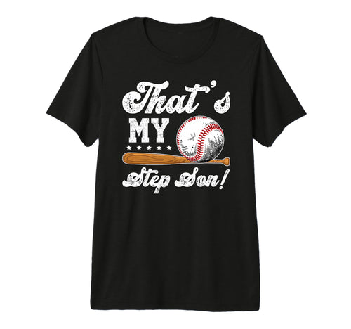 Mens Proud Baseball Step Dad Baseball T-Shirt - Graphic Print Unisex - T-Shirt, Sweatshirt, Hoodie