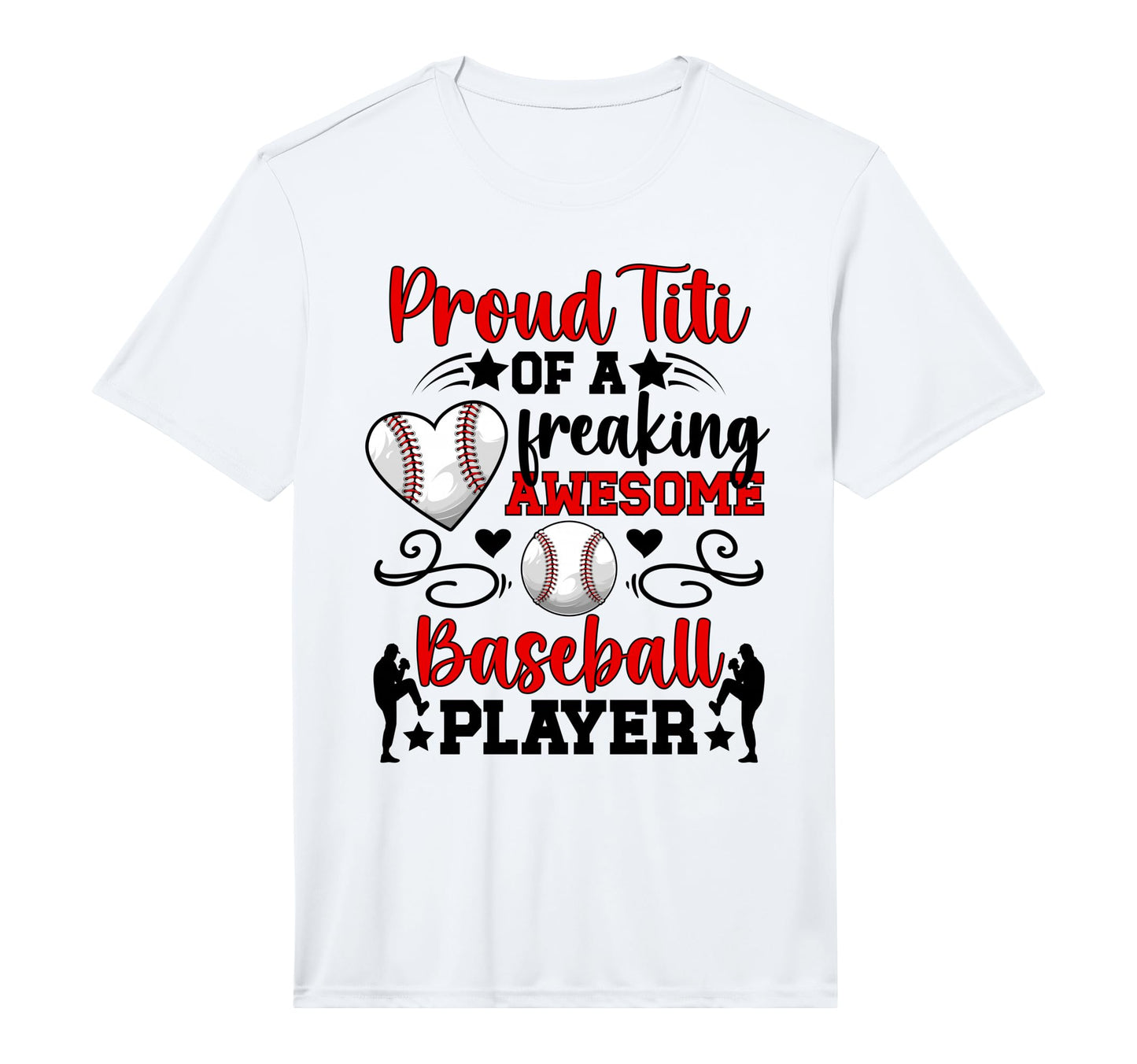 Mens Proud Titi Baseball Player Titi T-Shirt - Minimalist Print Men Women - T-Shirt, Sweatshirt, Hoodie